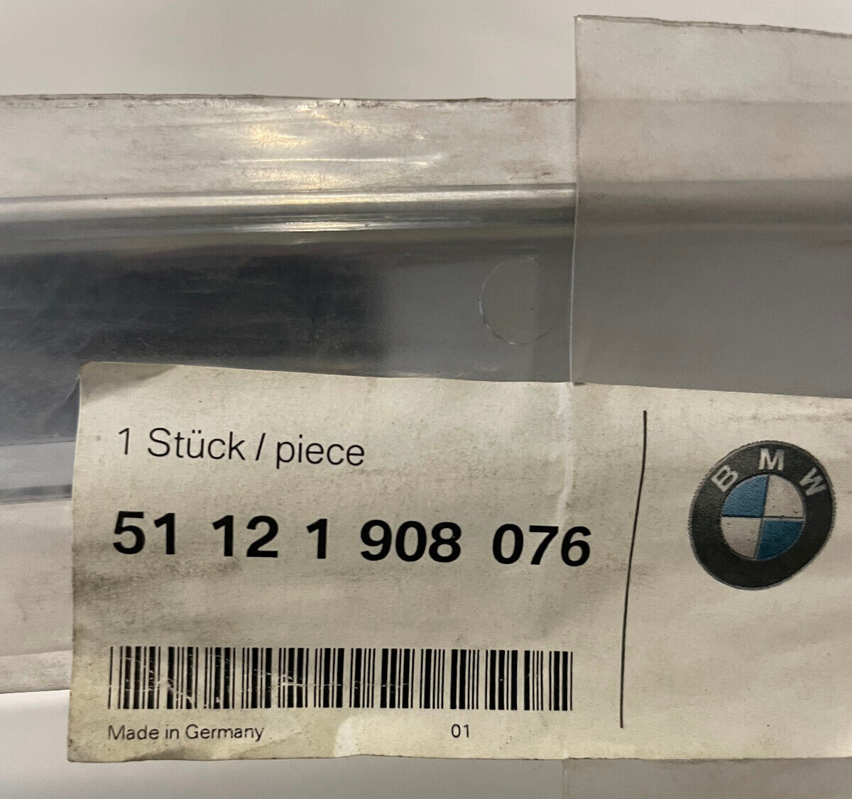 BMW Rear Right Bumper Chrome Trim - 51-12-1-908-076 - For BMW E32 740i, 735i
