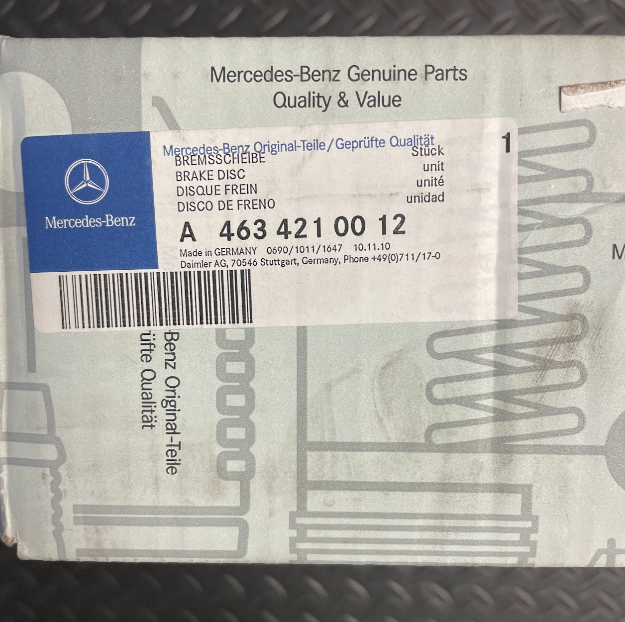 Mercedes-Benz Front Disc Brake Rotor - 463-421-00-12 - For MBZ G500 & G55 AMG