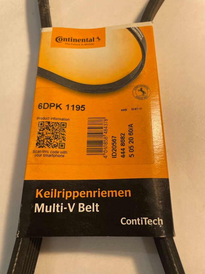 Continental V-Belt - 6DPK1195 / 06A-260-849 - For Volkswagen & Audi 1998-2010