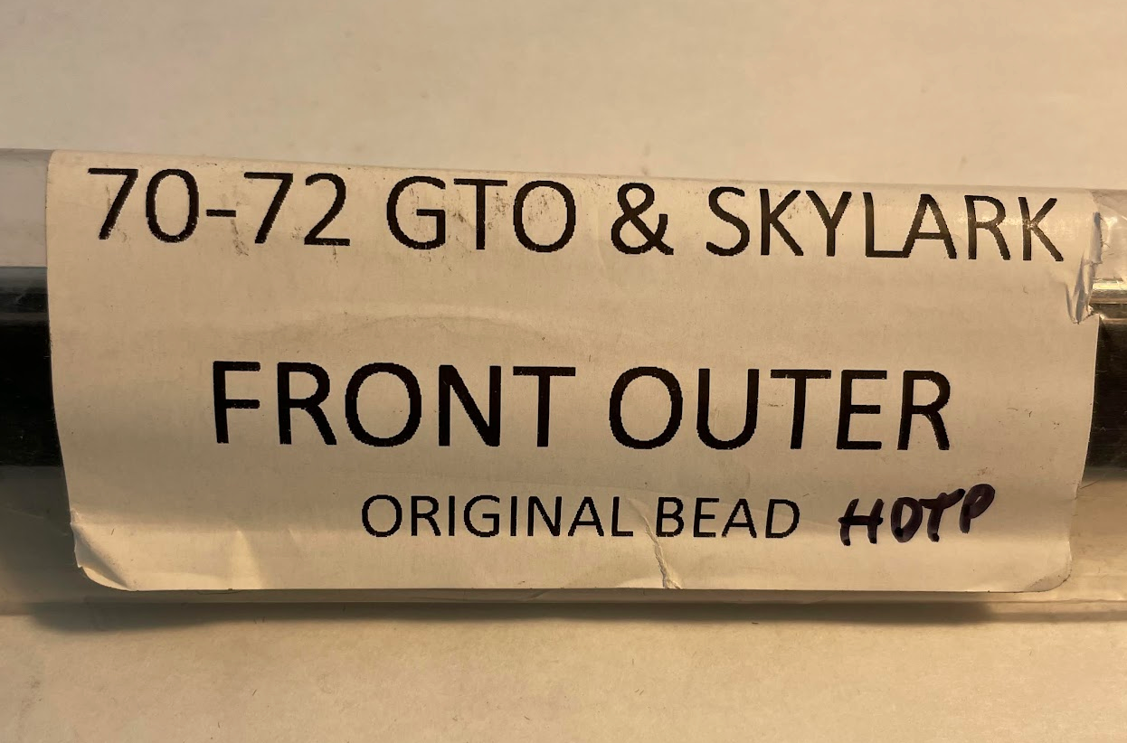 Front Outer Window Felt - Original Bead - For Pontiac GTO / Buick Skylark 70-72