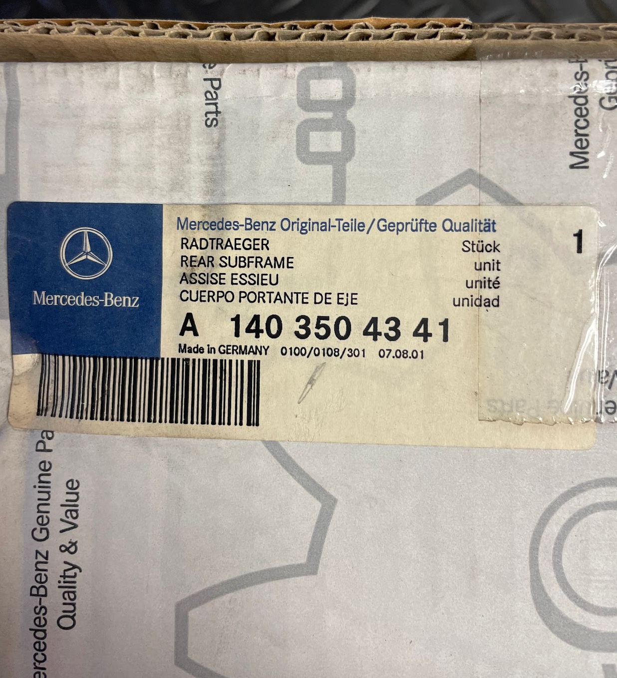 Mercedes-Benz Rear Axle LH Wheel Carrier - 140-350-43-41 - For MBZ S420 & More