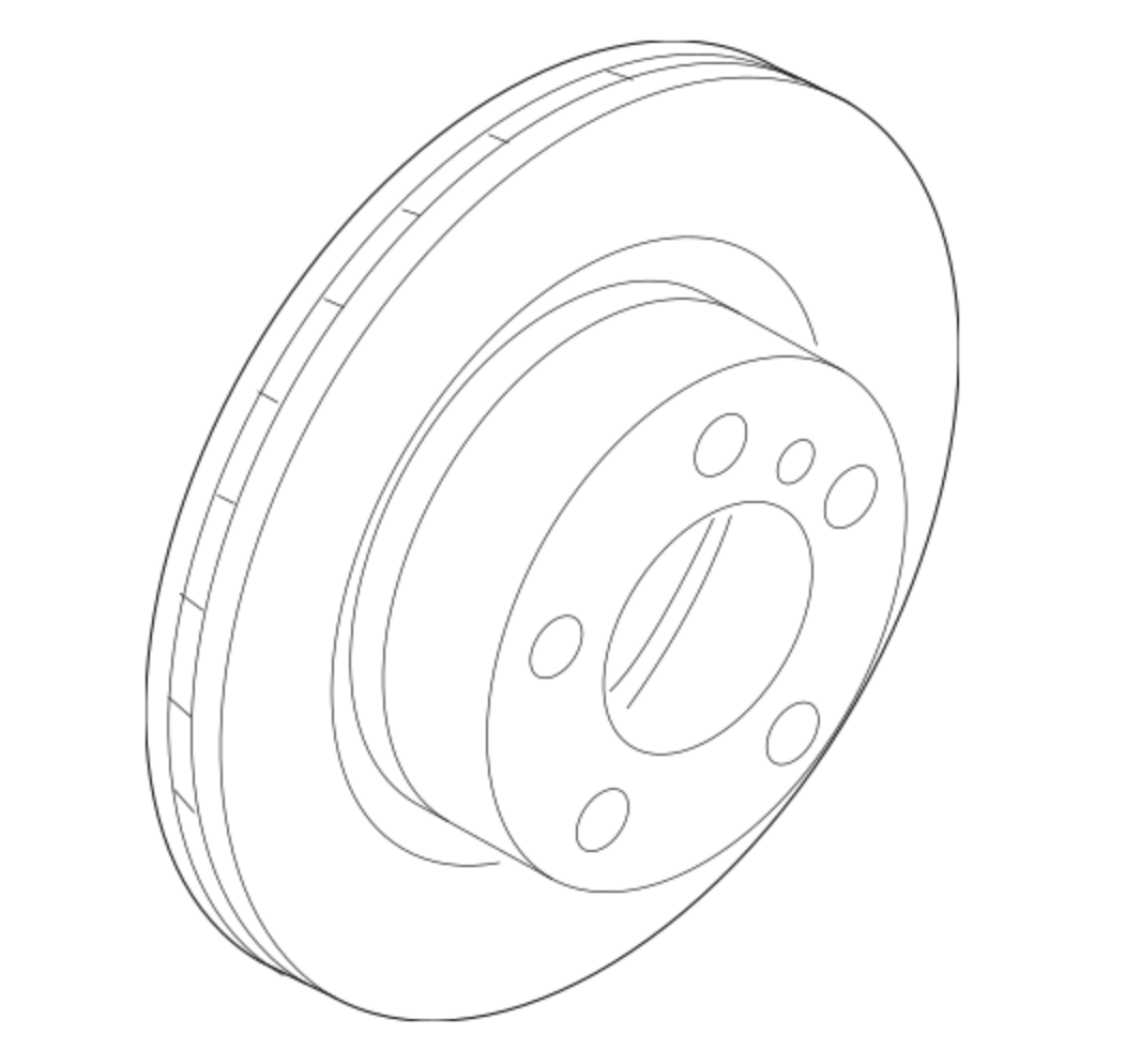 BMW Front Disc Brake Rotor - 34-11-6-855-000 - For BMW X1, 335i, 335is & More